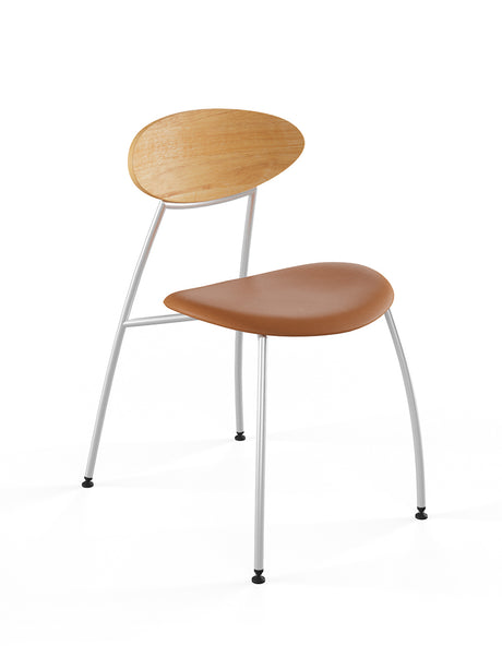 Stone stol, cognac læder fra Naver Collection - Eg olie / Rustfrit stål - Jacobsen Plus
