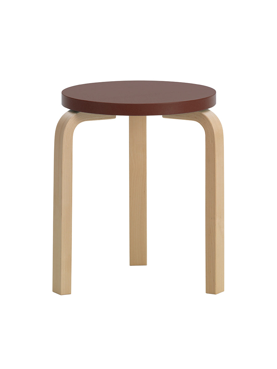 Limited Edition Stool 60, Mahogany Brown fra Artek