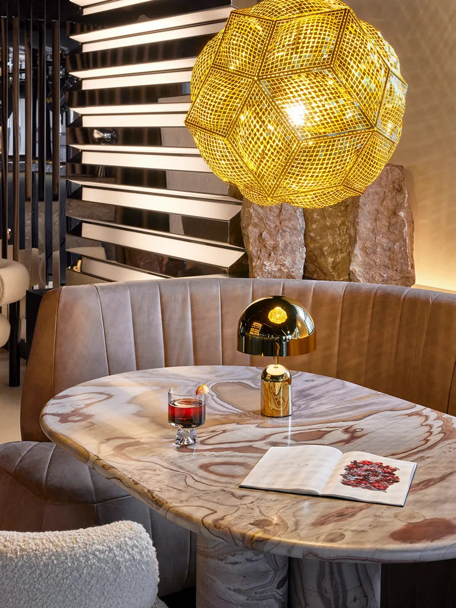 Bell Portable Bordlampe, gold fra Tom Dixon