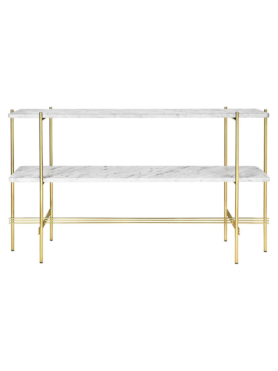 TS Console, 2 rack fra GUBI - Hvid - messing - Jacobsen Plus