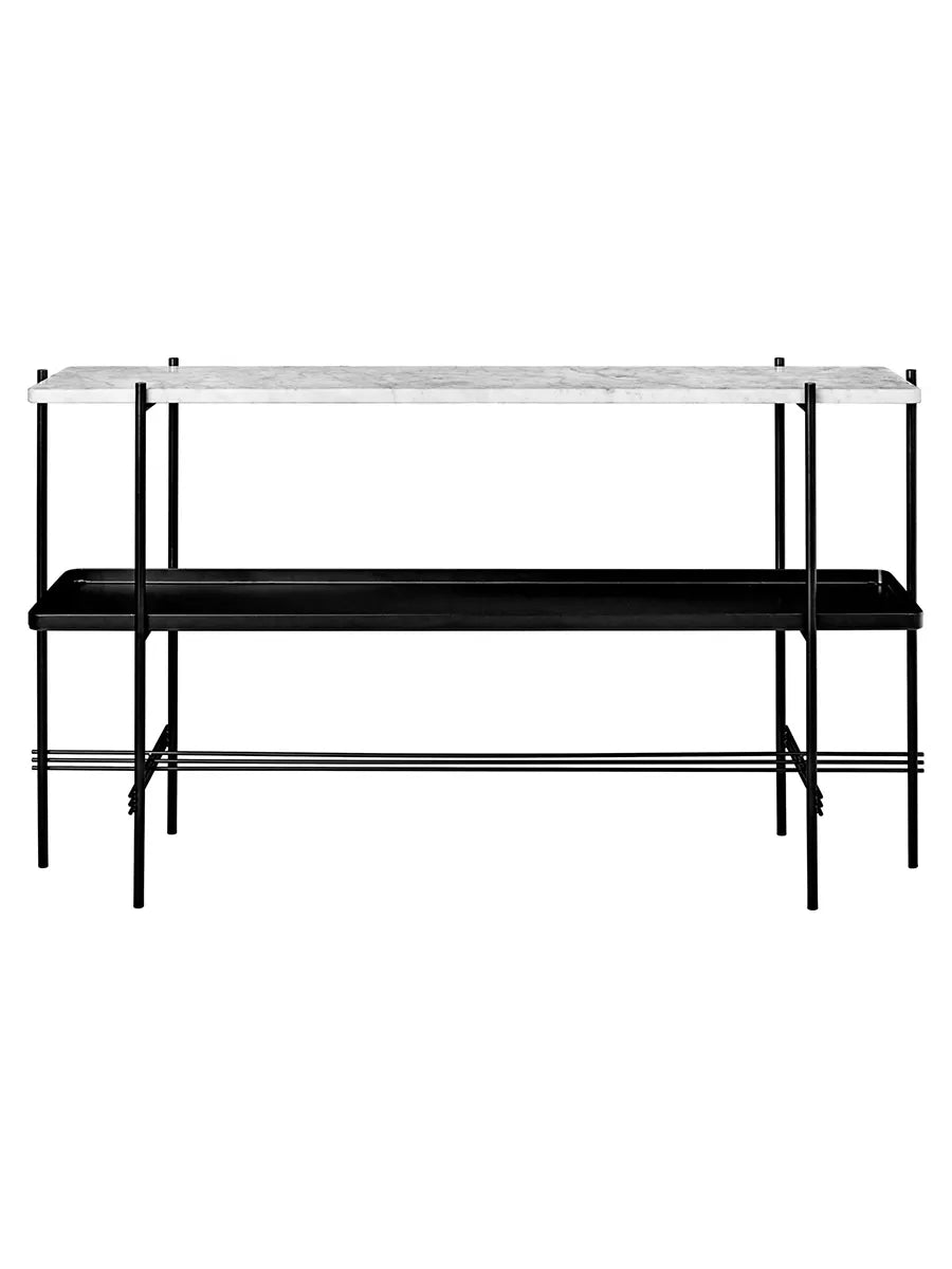 TS Console, 2 rack with tray fra GUBI - Hvid - sort - Jacobsen Plus