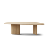 Tangent spisebord, rektangulær hvidolieret eg fra DK3 - 6 - Jacobsen Plus