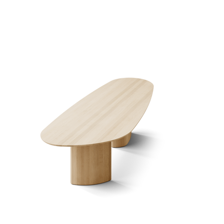 Tangent spisebord, rektangulær sæbebehandlet eg fra DK3 - L240 x W110 x H72 cm - Jacobsen Plus