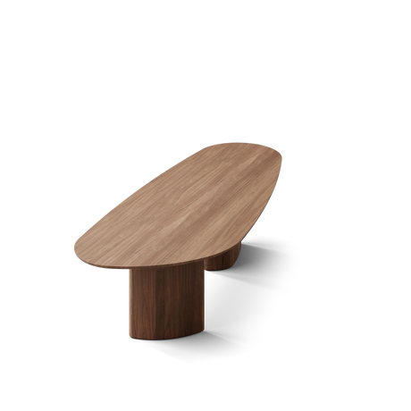 Tangent spisebord, rektangulær olieret valnød fra DK3 - L240 x W110 x H72 cm - Jacobsen Plus