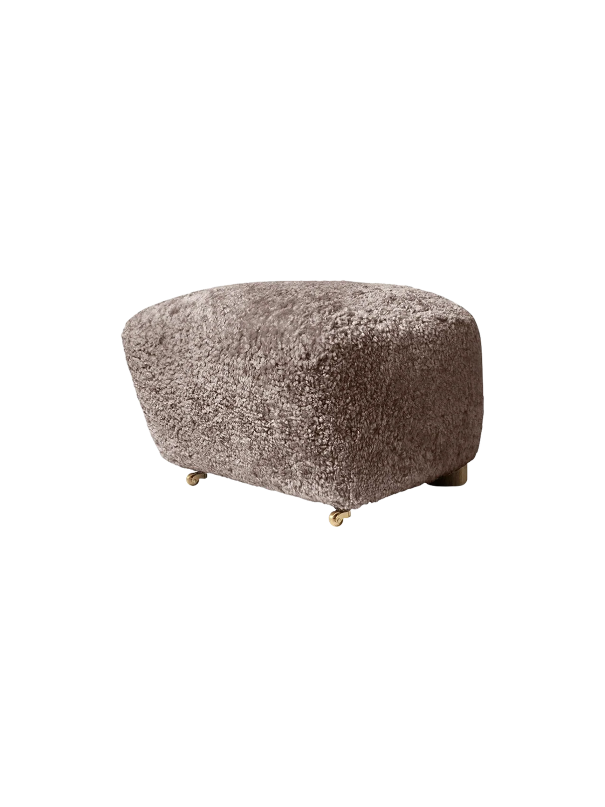 Den Trætte Mand fodskammel fra Audo Copenhagen - Dark Stained Oak - Sheepskin Sahara - Jacobsen Plus