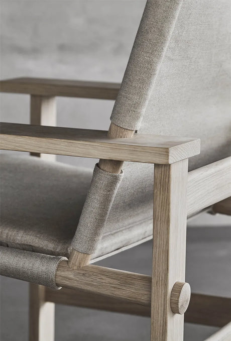 The Canvas Chair, sæbebehandlet eg natur canvas af Børge Mogensen - 4 - Jacobsen Plus