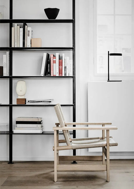 The Canvas Chair, sæbebehandlet eg natur canvas af Børge Mogensen - 2 - Jacobsen Plus
