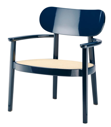 119 F lænestol fra Thonet - Nature - High Gloss beech dark blue - Jacobsen Plus