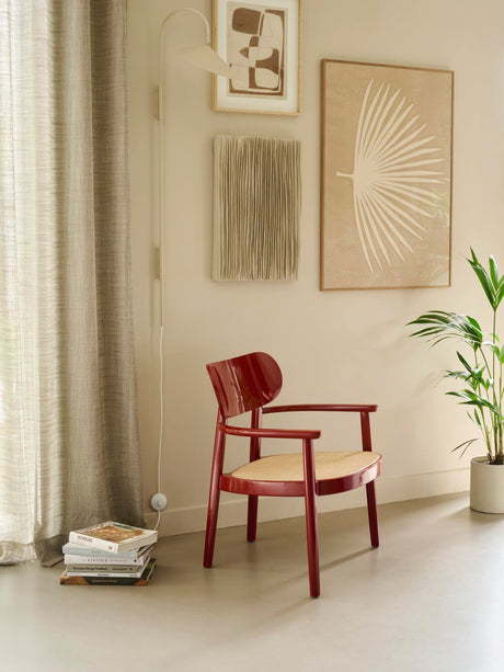 119 F lænestol fra Thonet - Nature - Stained beech black TP 29 - Jacobsen Plus