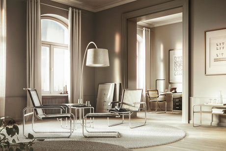 S 35 LH fodskammel fra Thonet - Special full grain butt leather - Black - Jacobsen Plus