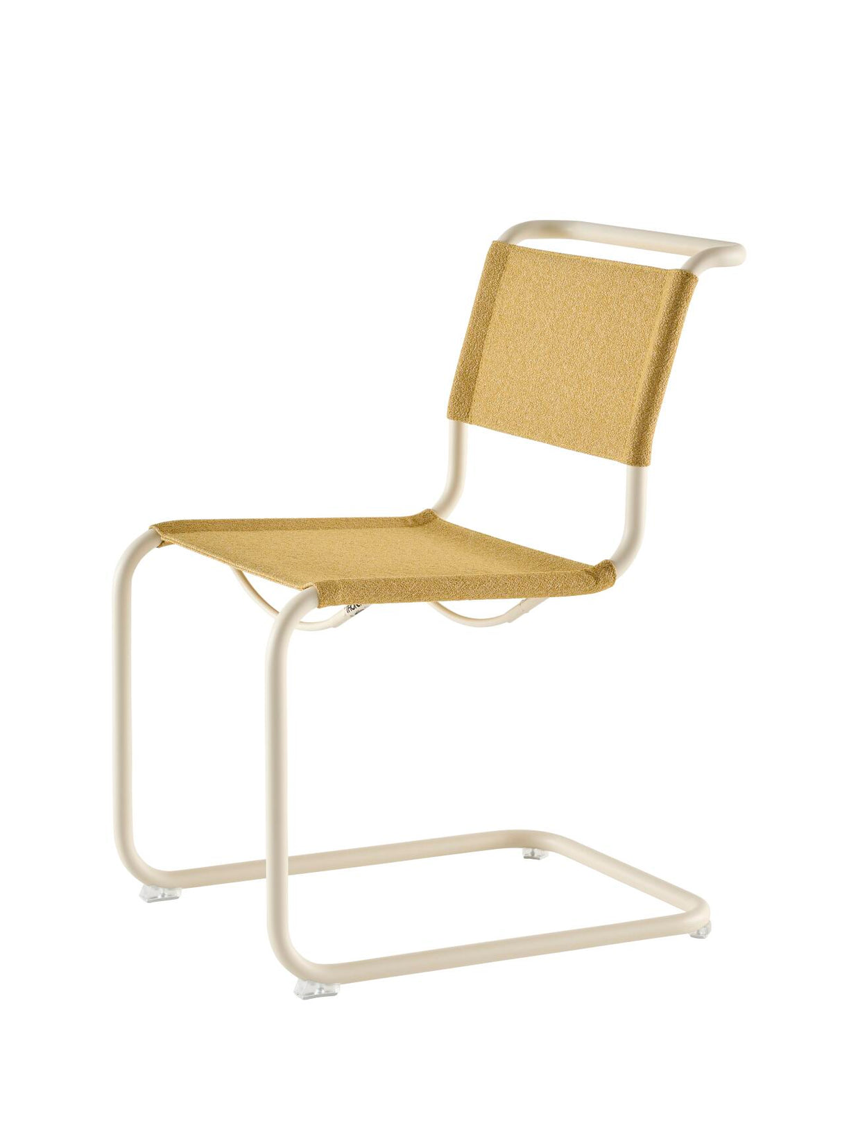 S 33 V cantilever chair fra Thonet - Pearl White - Cento Corn - Plastic gliders transparent - Jacobsen Plus