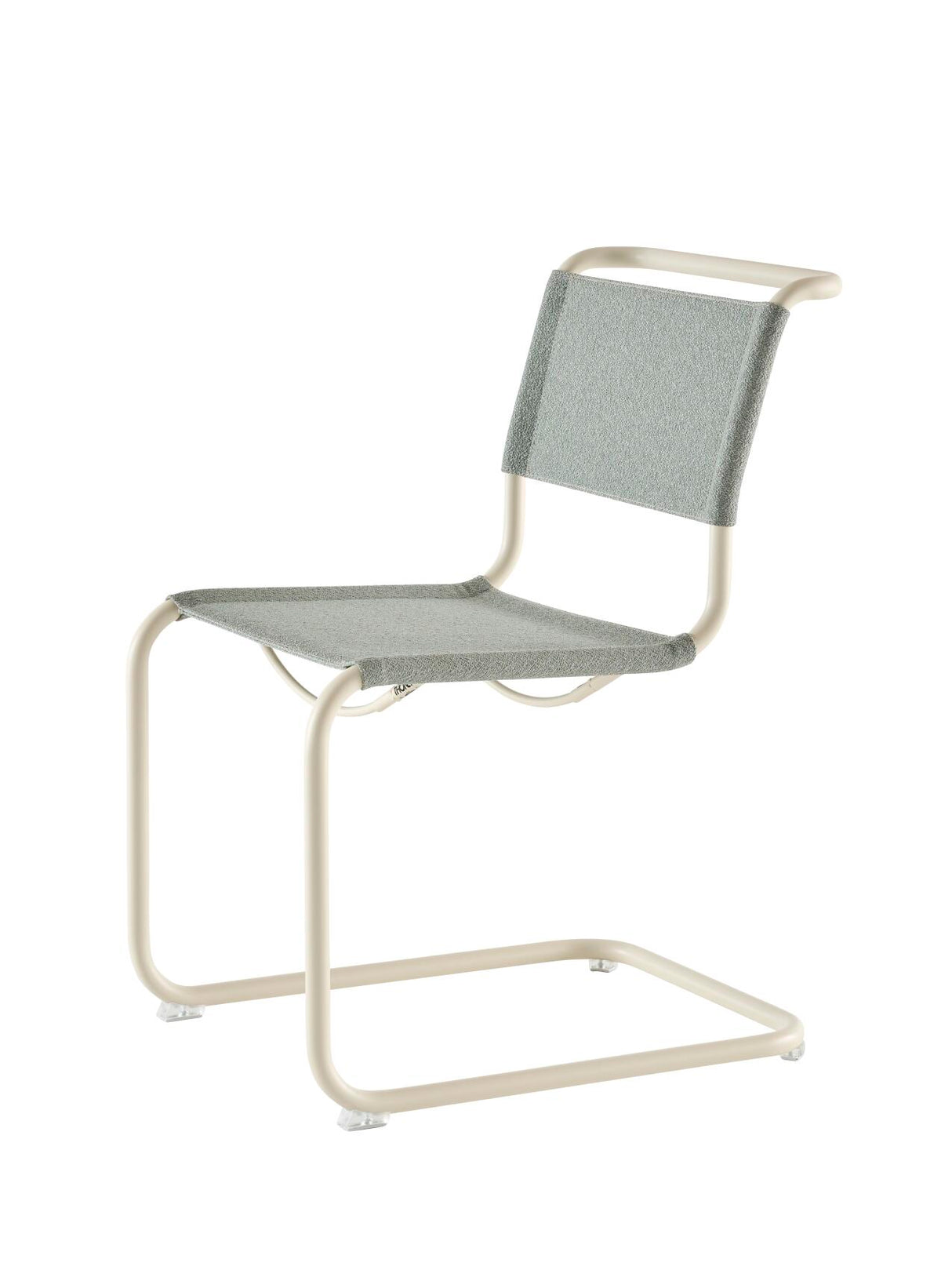 S 33 V cantilever chair fra Thonet - Pearl White - Cento Ray - Plastic gliders transparent - Jacobsen Plus