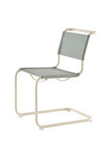 S 33 V cantilever chair fra Thonet - Pearl White - Cento Ray - Plastic gliders transparent - Jacobsen Plus