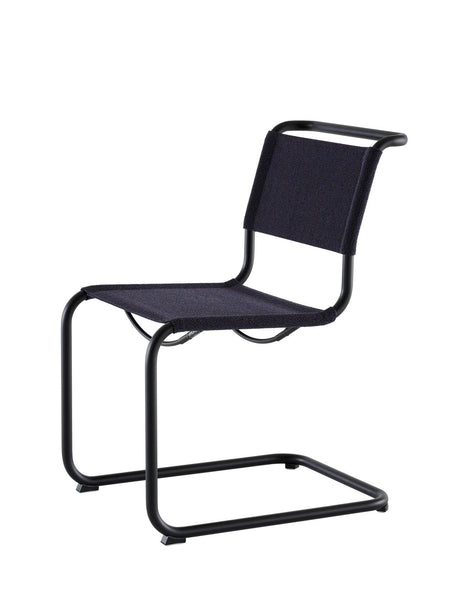 S 33 V cantilever chair fra Thonet - Deep Black - Cento Deep - Plastic gliders black - Jacobsen Plus