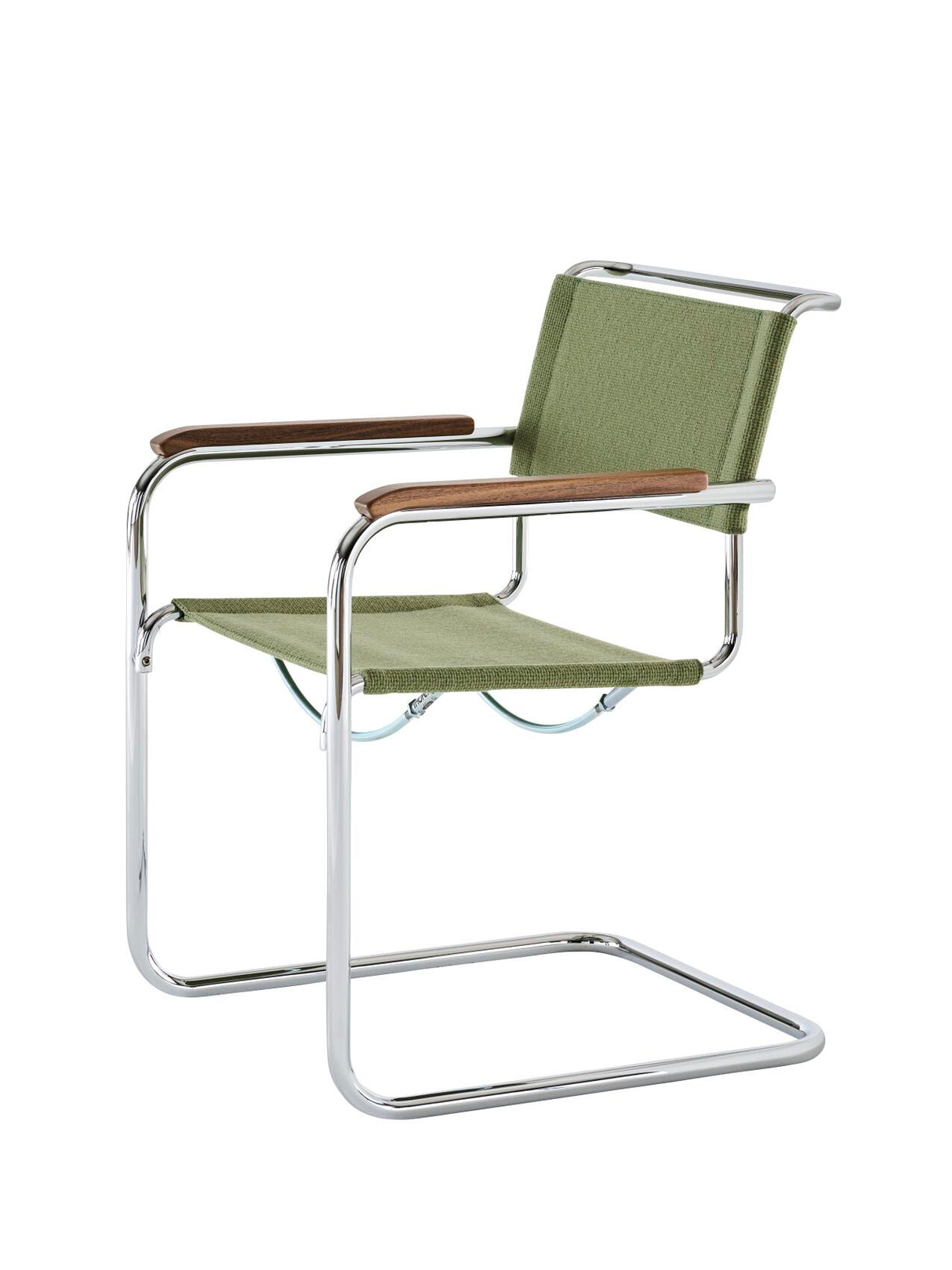  - Chrome - Nobel 68303 - Oiled walnut -  Without gliders - Jacobsen Plus