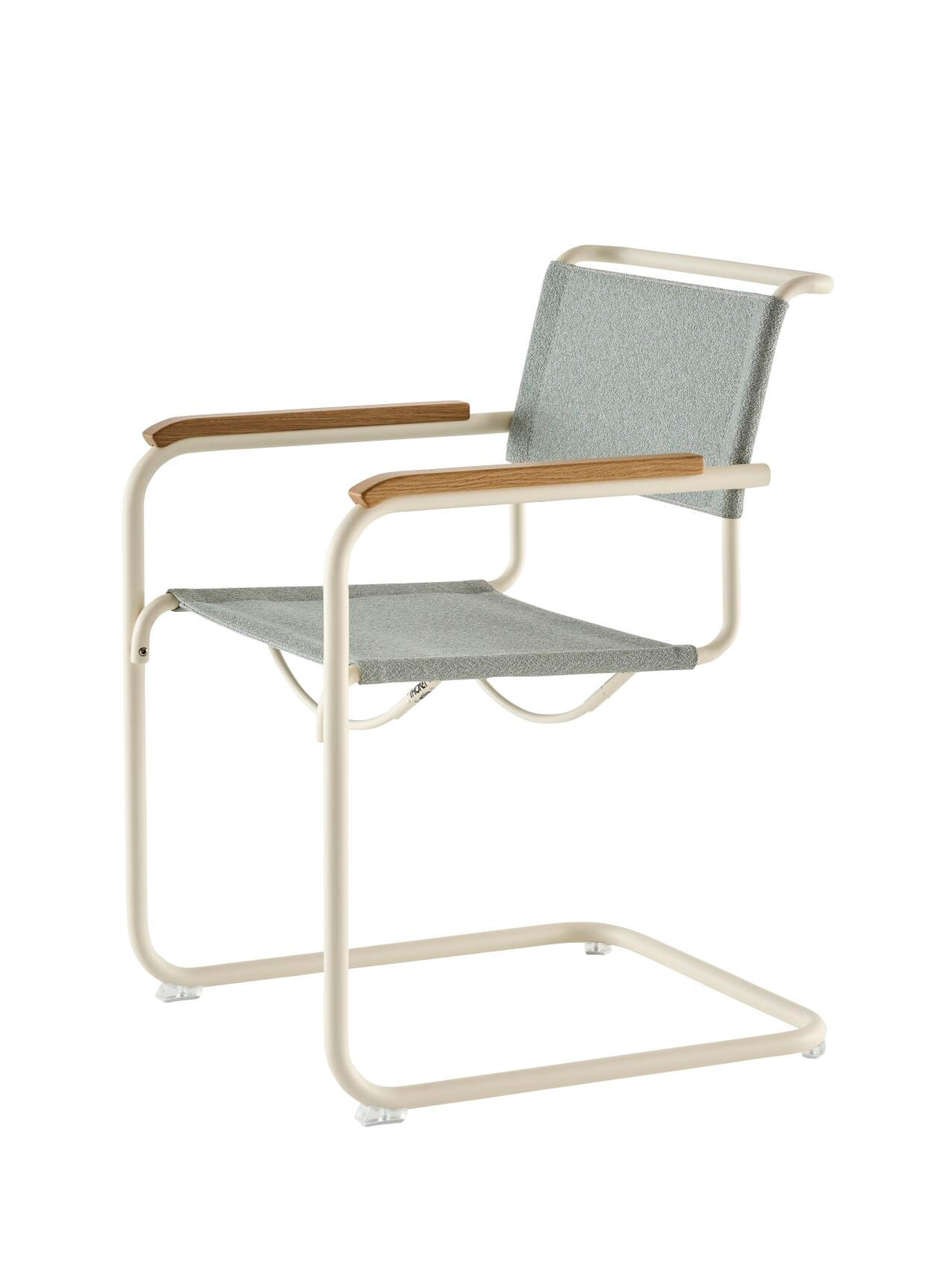  - Pearl White - Cento Ray - Oiled oak - Plastic gliders transparent - Jacobsen Plus