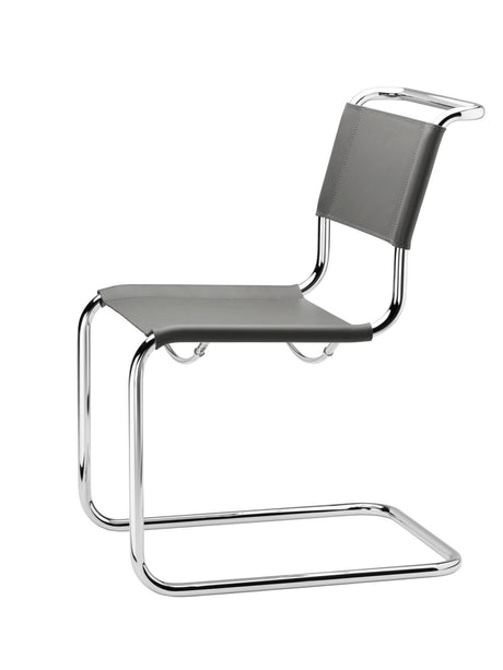 S 33 cantilever chair, chrome fra Thonet - Butte leather - Granite - Jacobsen Plus
