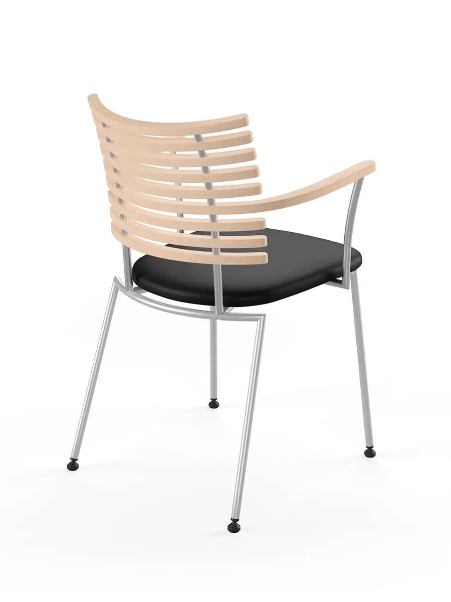 Tiger Armstol, sort læder fra Naver Collection