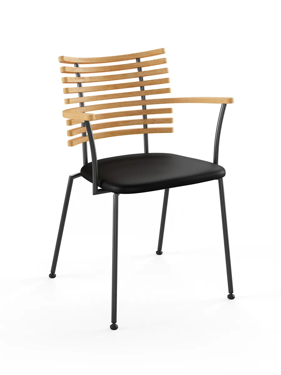 Tiger Armstol, sort læder fra Naver Collection