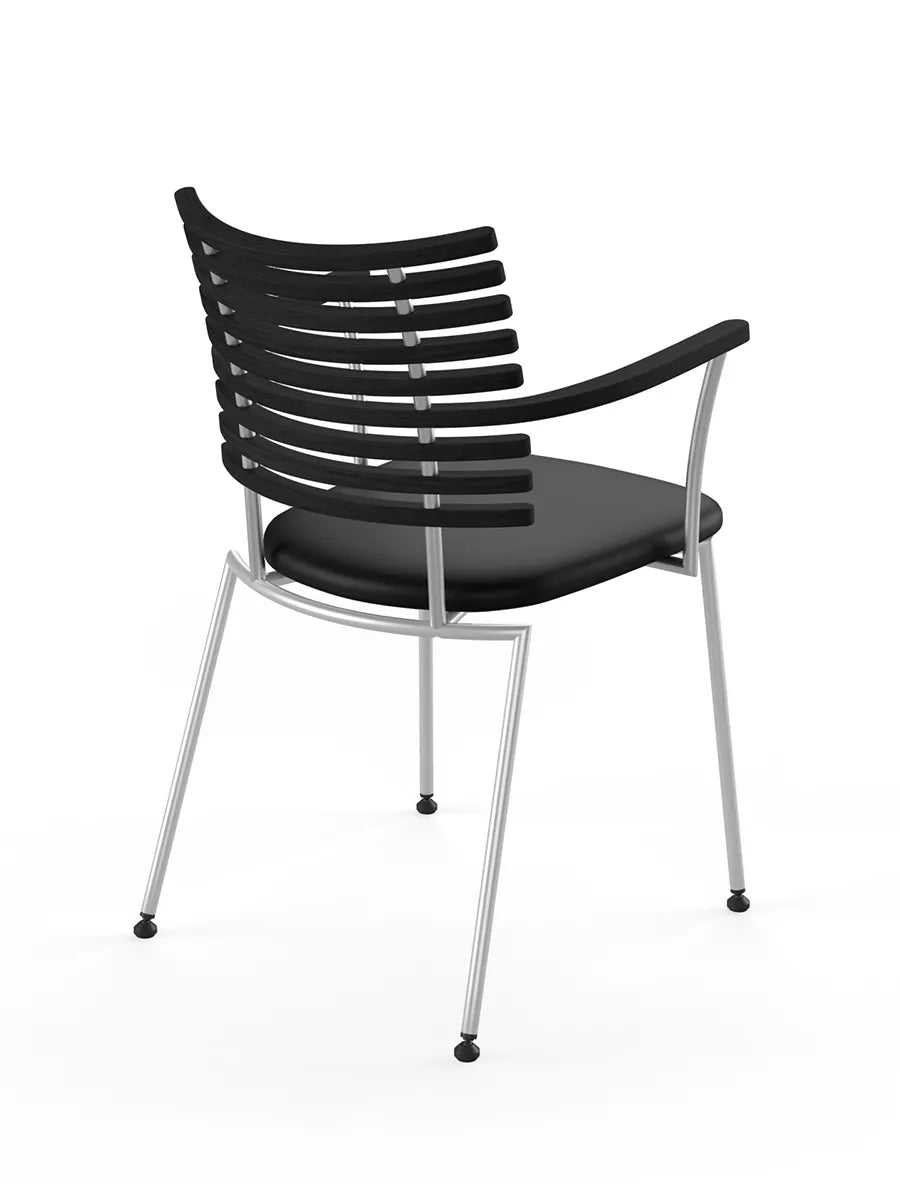 Tiger Armstol, sort læder fra Naver Collection