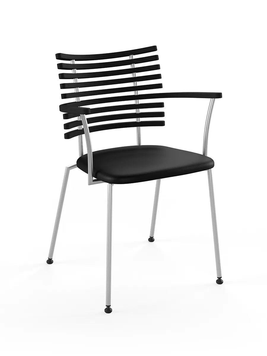 Tiger Armstol, sort læder fra Naver Collection - 29 - Jacobsen Plus