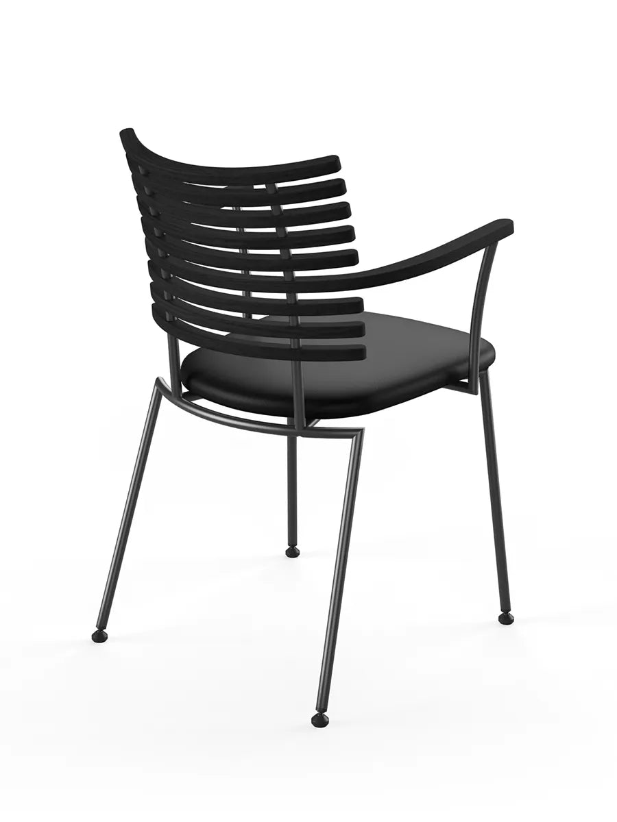 Tiger Armstol, sort læder fra Naver Collection