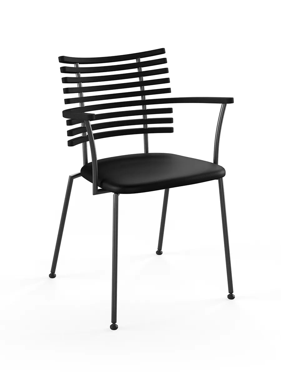 Tiger Armstol, sort læder fra Naver Collection - 31 - Jacobsen Plus