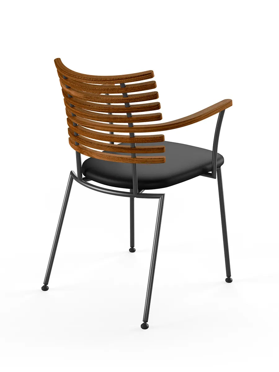 Tiger Armstol, sort læder fra Naver Collection