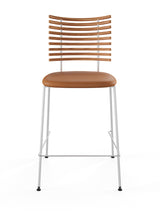 Tiger Barstol, cognac læder fra Naver Collection - Elm olie / Rustfrit stål - Jacobsen Plus