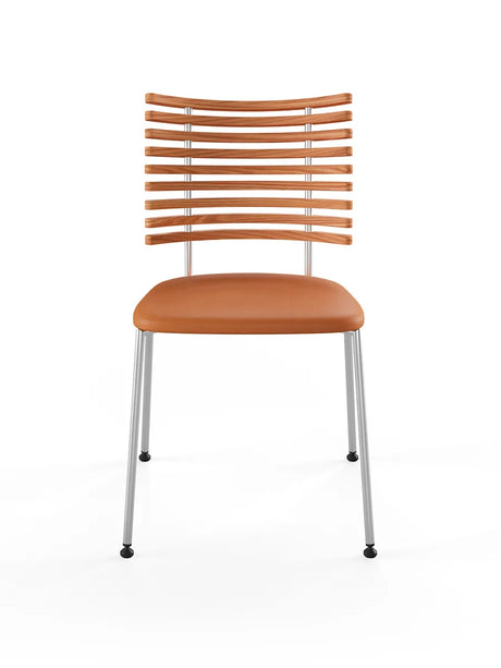 Tiger Stol, cognac læder fra Naver Collection - Elm olie / Rustfrit stål - Jacobsen Plus