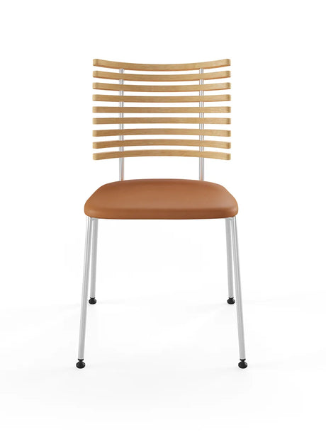Tiger Stol, cognac læder fra Naver Collection - Ask olie / Rustfrit stål - Jacobsen Plus
