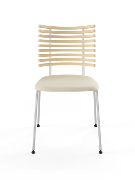Tiger Stol, creme læder fra Naver Collection - Ask hvidolie / Rustfrit stål - Jacobsen Plus
