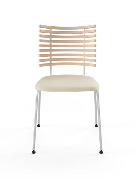 Tiger Stol, creme læder fra Naver Collection - Eg hvidolie / Rustfrit stål - Jacobsen Plus
