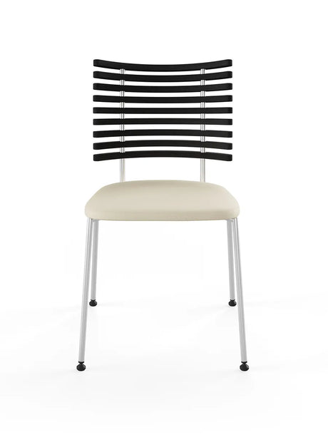 Tiger Stol, creme læder fra Naver Collection - Ask sortbejdset / Rustfrit stål - Jacobsen Plus