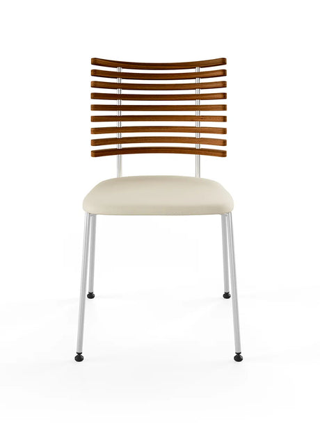 Tiger Stol, creme læder fra Naver Collection - Valnød / Rustfrit stål - Jacobsen Plus