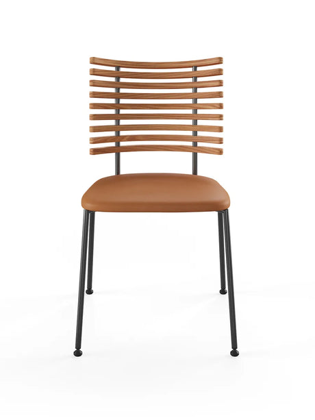 Tiger Stol, cognac læder fra Naver Collection - Elm olie / Sort pulverlakeret stål - Jacobsen Plus