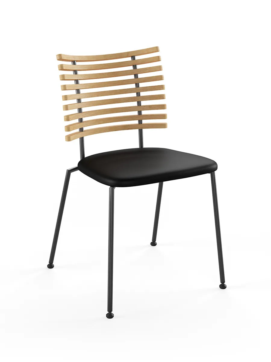 Tiger Stol, sort læder fra Naver Collection