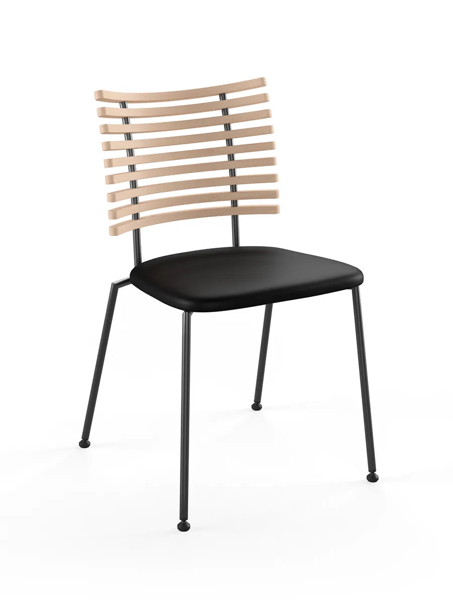 Tiger Stol, sort læder fra Naver Collection