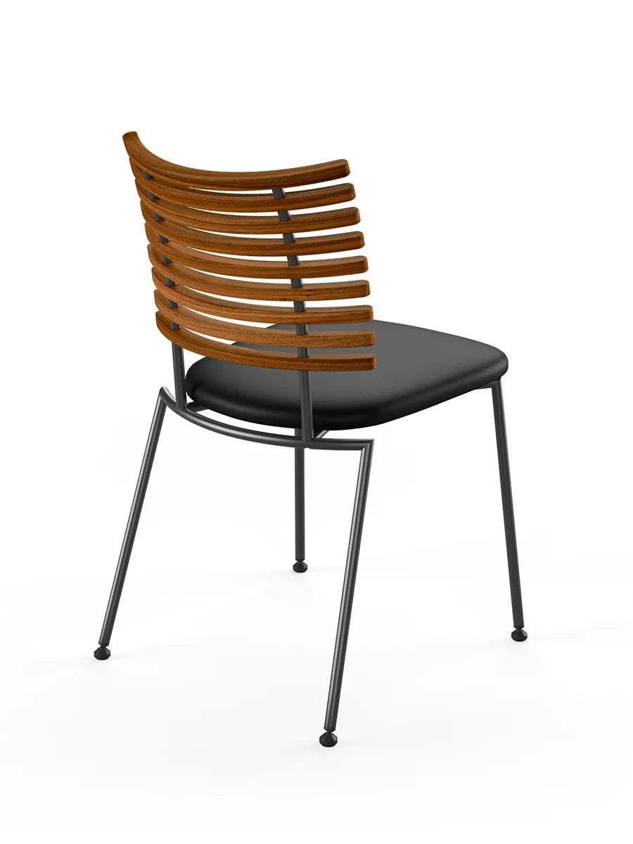 Tiger Stol, sort læder fra Naver Collection