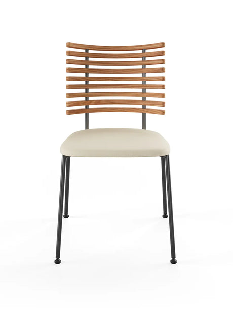 Tiger Stol, creme læder fra Naver Collection - Elm olie / Sort pulverlakeret stål - Jacobsen Plus
