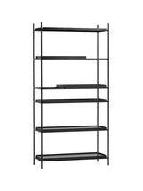 Tray Shelf, høj fra Woud - Black: 4 wide, 2 short - Jacobsen Plus