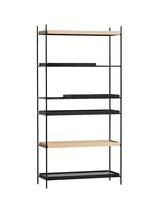 Tray Shelf, høj fra Woud - Black: 2 wide, 2 short - Oak: 2 wide - Jacobsen Plus