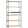 Black: 1 short - Oak: 4 wide, 1 short