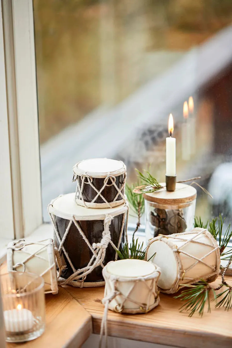 Tromme Ø11 cm, creme fra Ib Laursen