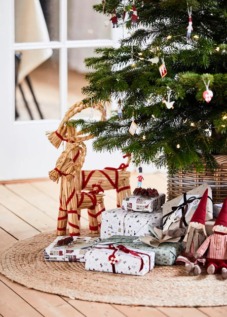 Julebuk m/rødt bånd, medium fra Ib Laursen - 2 - Jacobsen Plus