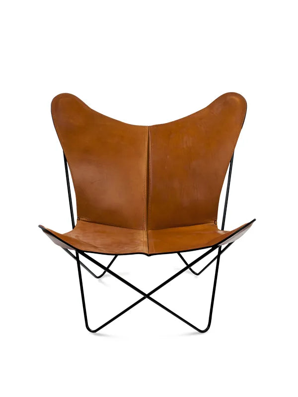 TRIFOLIUM Chair fra OX Denmarq - Sort / Hasselnød læder - Jacobsen Plus