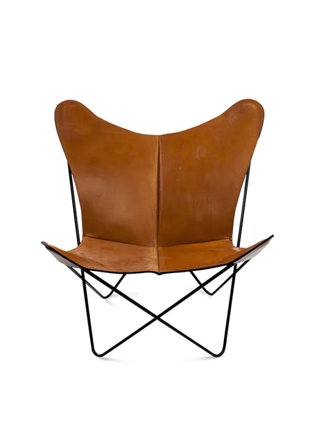 TRIFOLIUM Chair fra OX Denmarq - Sort / Hasselnød læder - Jacobsen Plus