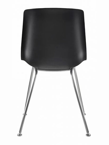 Tulip stol fra Naver Collection - Rustfrit børstet stål / Sortbejdset - Jacobsen Plus