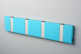 KNAX knagerække med fire knager fra LoCa - Turquoise / Grå knager - Jacobsen Plus