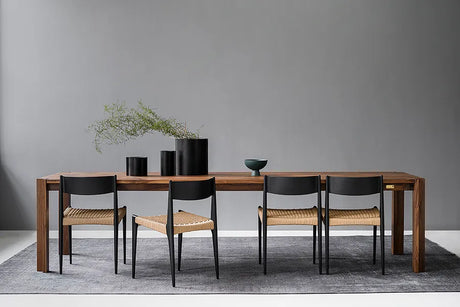 Jeppe Utzon Spisebord fra DK3 - 95 x 200 cm / Vild eg - Jacobsen Plus